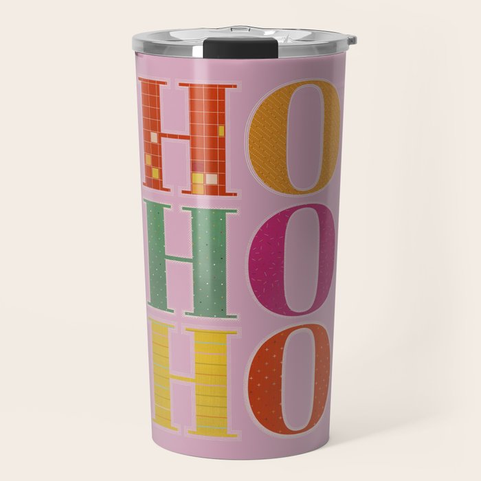HO HO HO Festive Letters Travel Mug Gallery Image 1