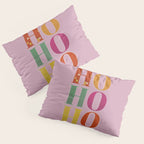 HO HO HO Festive Letters Pillow Sham Gallery Image 3