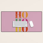 HO HO HO Festive Letters Desk Mat Gallery Image 1