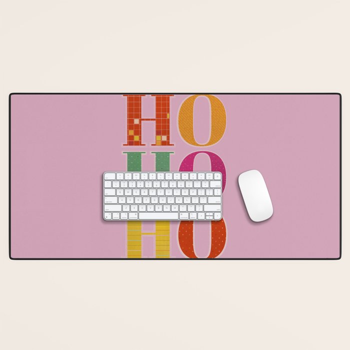HO HO HO Festive Letters Desk Mat Gallery Image 1