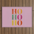 HO HO HO Festive Letters Outdoor Rug Gallery Image 1