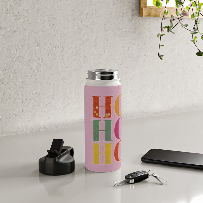 HO HO HO Festive Letters Water Bottle Gallery Image 4