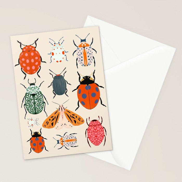 Beetles and butterfies Stationery Card Gallery Image 2