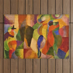 La Bal Bullier (Dancers under Saint-Michel Theater Dome Lights) by Sonia Delaunay Outdoor Rug Gallery Image 1