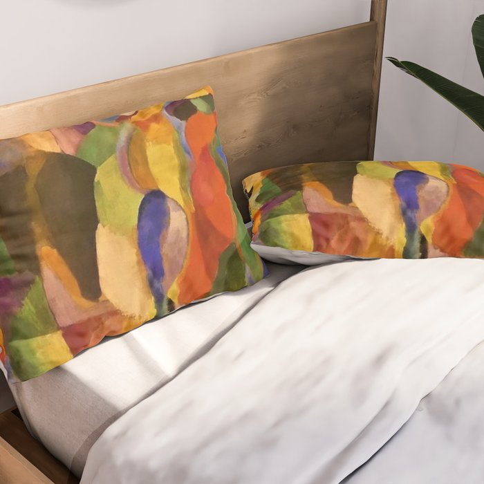 La Bal Bullier (Dancers under Saint-Michel Theater Dome Lights) by Sonia Delaunay Pillow Sham Gallery Image 2