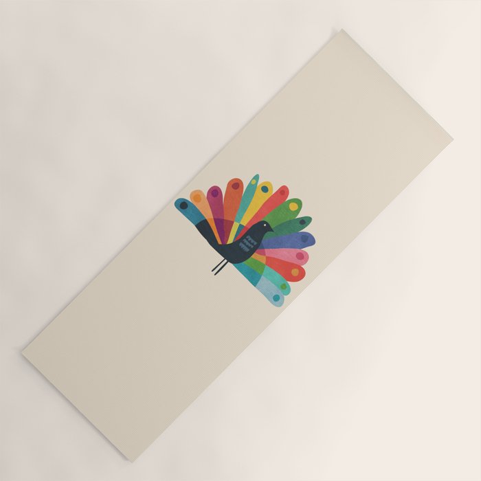 Whimsical Peacok Yoga Mat Gallery Image 1