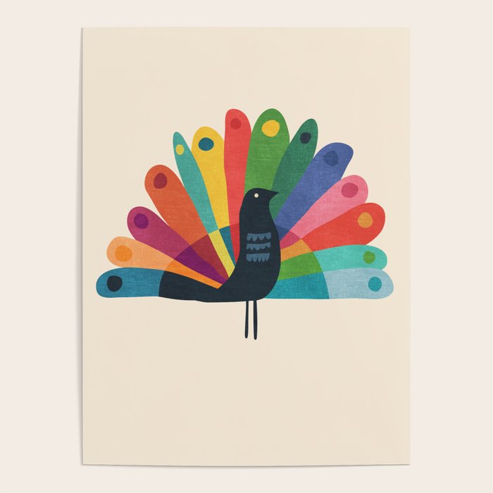 Whimsical Peacok Poster Gallery Image 1