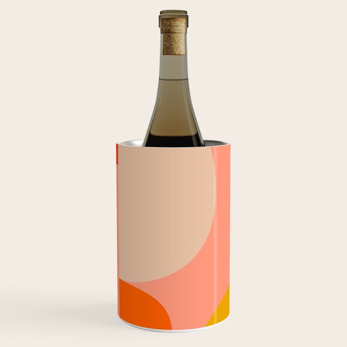 geometry shape mid century organic blush curry teal Wine Chiller Gallery Image 1