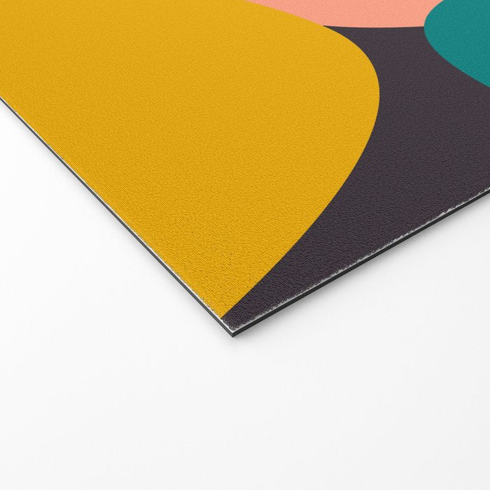geometry shape mid century organic blush curry teal Welcome Mat Gallery Image 2