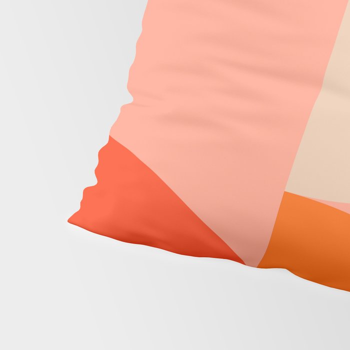 geometry shape mid century organic blush curry teal Pillow Sham Gallery Image 4