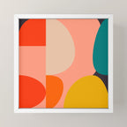 geometry shape mid century organic blush curry teal Mini Art Print Gallery Image 4