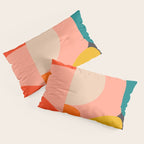 geometry shape mid century organic blush curry teal Pillow Sham Gallery Image 4