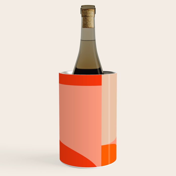 geometry shape mid century organic blush curry teal Wine Chiller Gallery Image 2