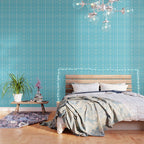 Turquoise Greco Labyrinth - Abstract Geometric Pattern  Wallpaper Gallery Image 3