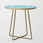 Turquoise Greco Labyrinth - Abstract Geometric Pattern  Side Table Gallery Image 1