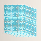 Turquoise Greco Labyrinth - Abstract Geometric Pattern  Wrapping Paper Gallery Image 3