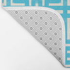 Turquoise Greco Labyrinth - Abstract Geometric Pattern  Bath Mat Gallery Image 2