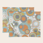 Retro Mid Century Modern Circles Geometric Bubbles Pattern Placemat Gallery Image 1