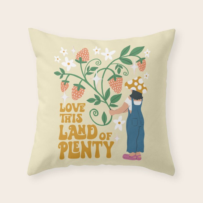 Plenty o' Strawberries  Throw Pillow Gallery Image 6