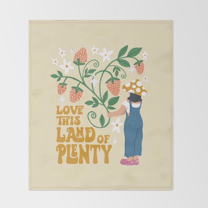 Plenty o' Strawberries  Throw Blanket Gallery Image 2