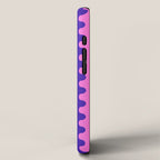 Wavy Stripes Ogee A-Go-Go Bold Pop Pattern in Purple Pink iPhone Case Gallery Image 2