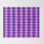 Wavy Stripes Ogee A-Go-Go Bold Pop Pattern in Purple Pink Throw Blanket Gallery Image 2