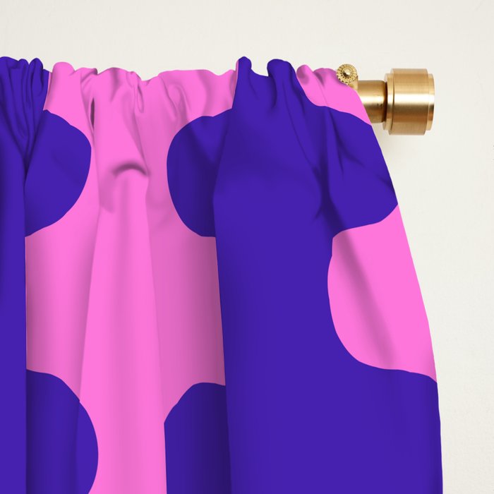 Wavy Stripes Ogee A-Go-Go Bold Pop Pattern in Purple Pink Window Curtain Gallery Image 2