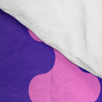 Wavy Stripes Ogee A-Go-Go Bold Pop Pattern in Purple Pink Comforter Gallery Image 4
