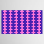 Wavy Stripes Ogee A-Go-Go Bold Pop Pattern in Purple Pink Tablecloth Gallery Image 2
