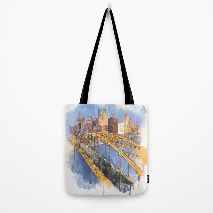 Pittsburgh Fort Pitt and Downtown Tote Bag Gallery Image 2