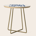 EnShape by Ejaaz Haniff 'Navy Nesting Ovals' Mid Century Modern Minimal Minimalist Watercolor Abstract Funky Fun Style Side Table Gallery Image 1