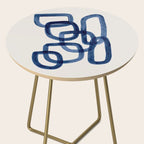 EnShape by Ejaaz Haniff 'Navy Nesting Ovals' Mid Century Modern Minimal Minimalist Watercolor Abstract Funky Fun Style Side Table Gallery Image 2