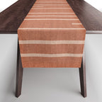 Geometric Art, Colorful Stripes, Terracotta Table Runner Gallery Image 1