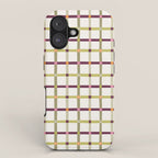 Windowpane Plaid - Olive Green and Burgundy iPhone Case Gallery Image 1