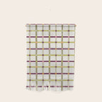 Windowpane Plaid - Olive Green and Burgundy Wall Hanging Gallery Image 1