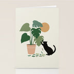 Cat and Plant 13: The Making of Monstera Stationery Card Gallery Image 2