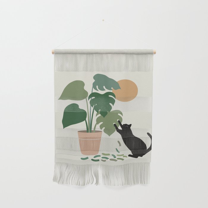 Cat and Plant 13: The Making of Monstera Wall Hanging Gallery Image 1