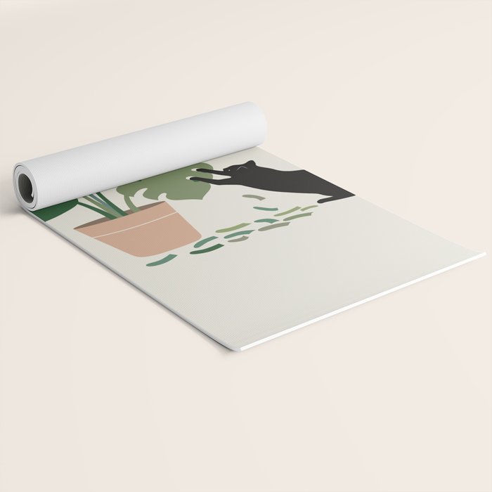 Cat and Plant 13: The Making of Monstera Yoga Mat Gallery Image 2
