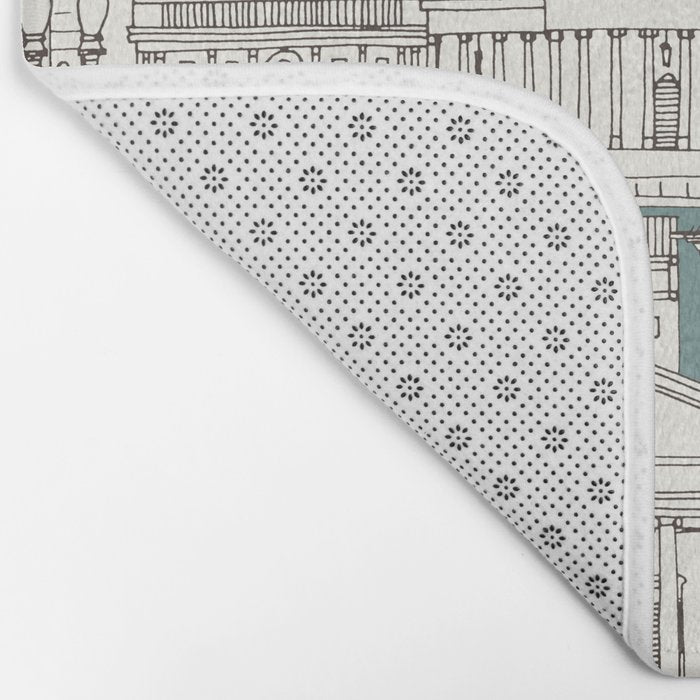 Washington DC toile juniper Bath Mat Gallery Image 2