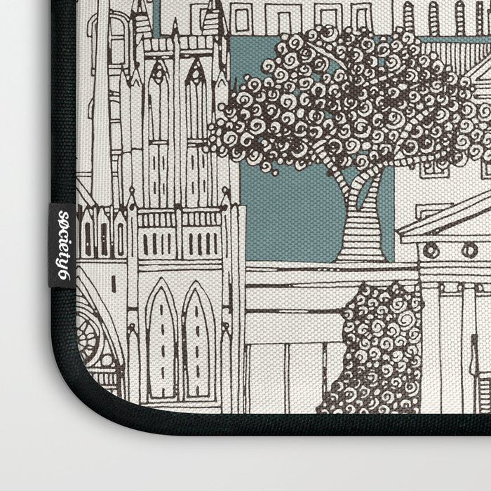 Washington DC toile juniper Laptop Sleeve Gallery Image 3