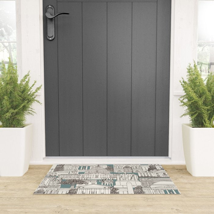 Washington DC toile juniper Welcome Mat Gallery Image 3