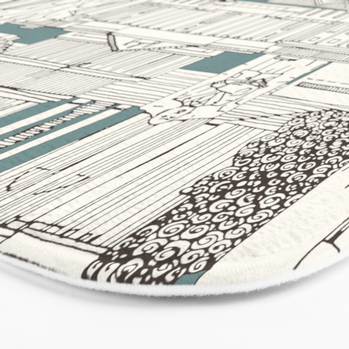 Washington DC toile juniper Bath Mat Gallery Image 3