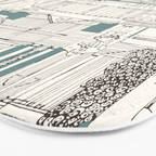 Washington DC toile juniper Bath Mat Gallery Image 3
