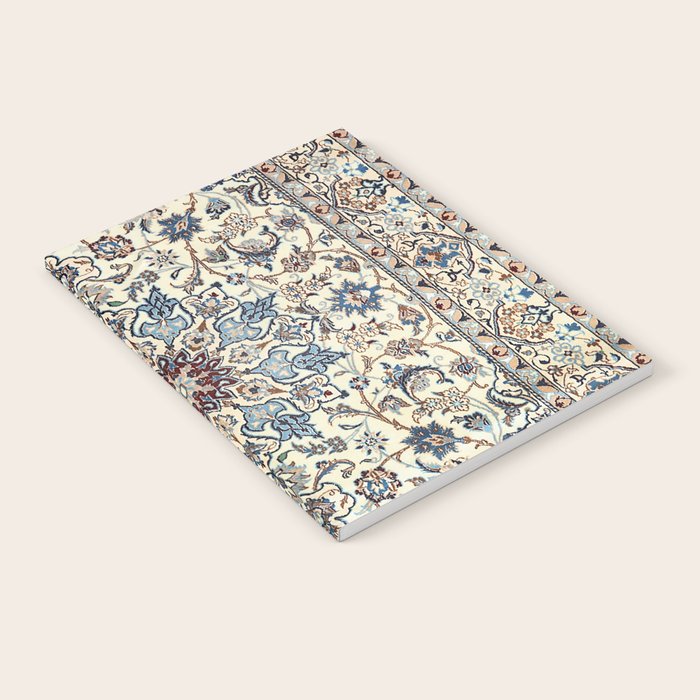 Persia Old Century Authentic Colorful Dusty Blue Gray Grey Vintage Accent Patterns Notebook Gallery Image 2