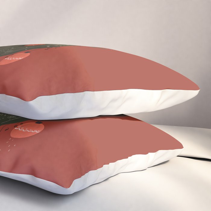 Festive Ho Ho Ho Bauble Red  Pillow Sham Gallery Image 3