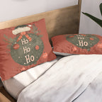 Festive Ho Ho Ho Bauble Red  Pillow Sham Gallery Image 2