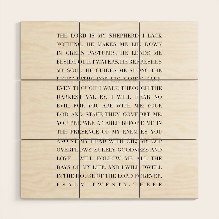 Psalm 23 Wood Wall Art Gallery Image 1