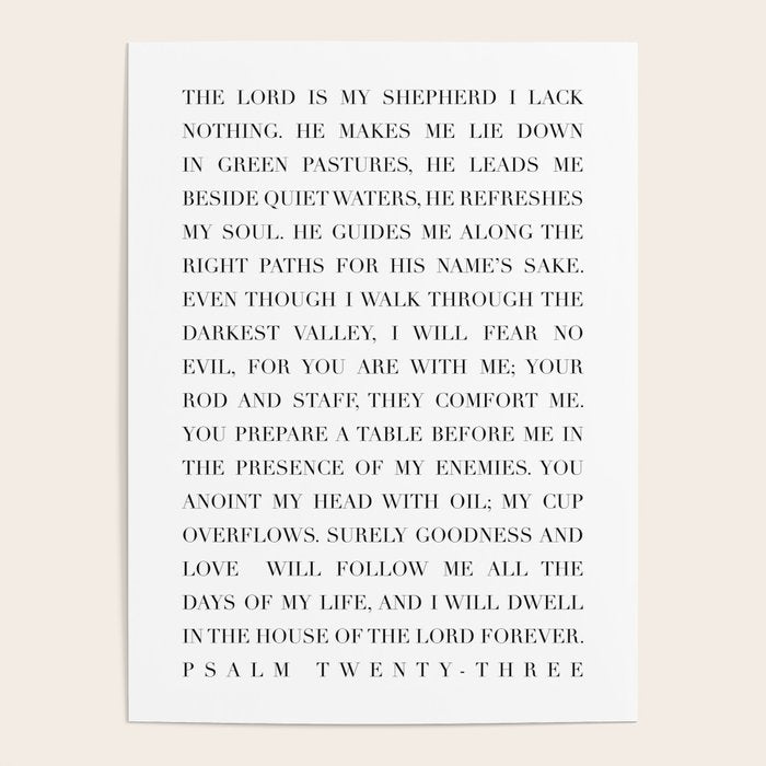 Psalm 23 Poster Gallery Image 4