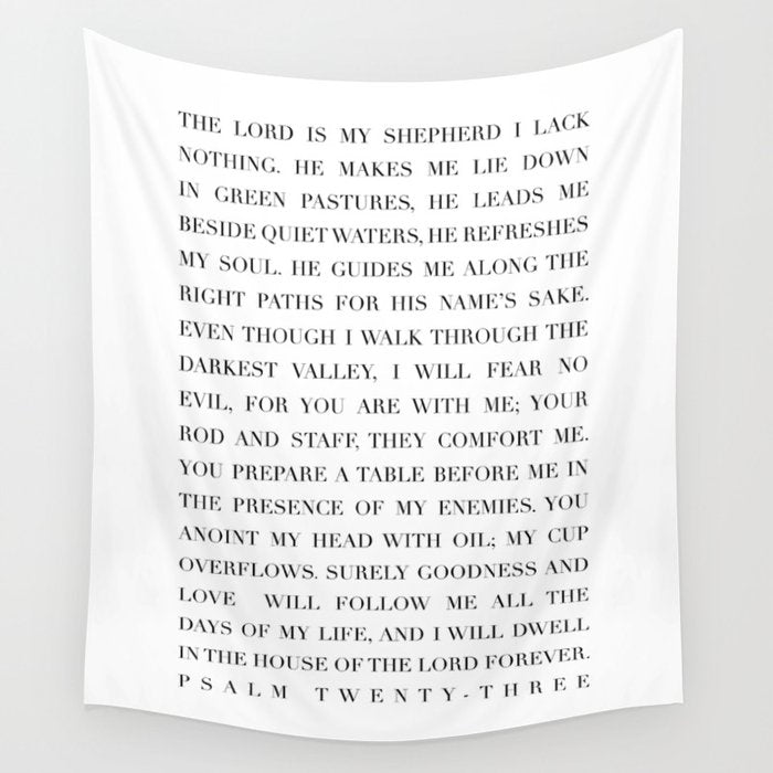 Psalm 23 Wall Tapestry Gallery Image 4