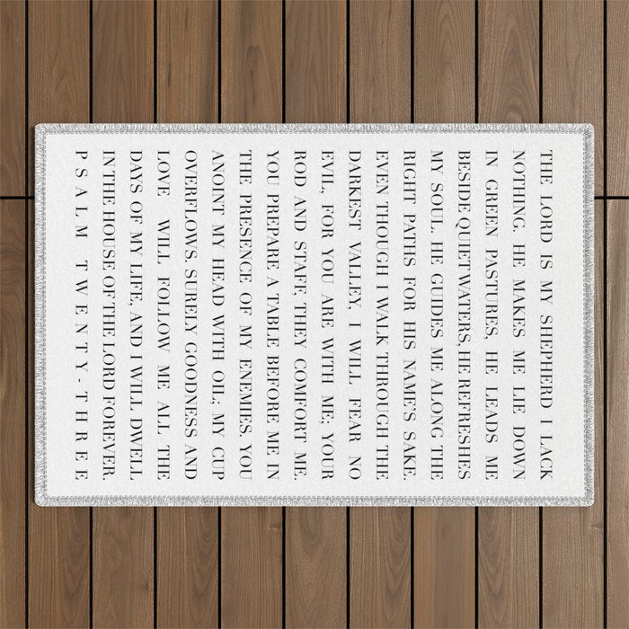 Psalm 23 Outdoor Rug Gallery Image 1